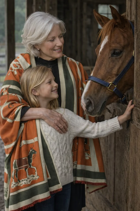 Equestrian Orange Reversible Wrap – Gallop Collection