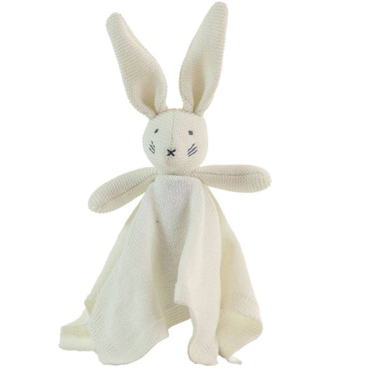 Knit Bunny Lovey in Ivory