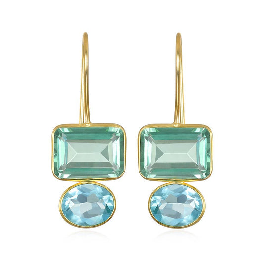 Valencia Earring-Aqua & Sky Blue