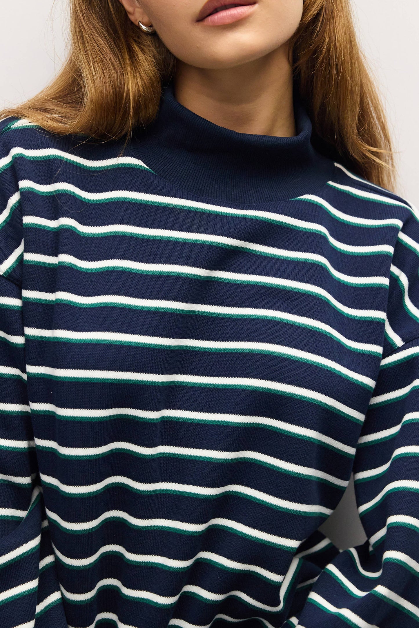 The Charlie Sweater Mock Sweatshirt - Navy