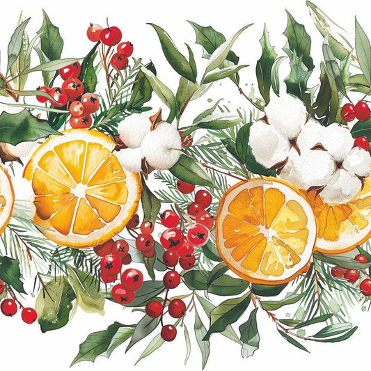 Winter Oranges Paper Napkins