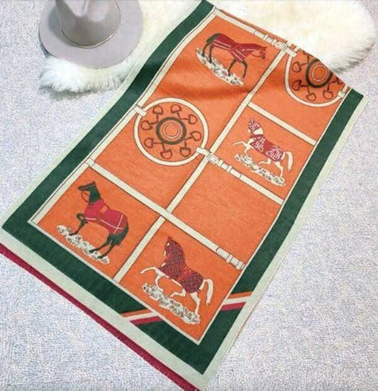 Equestrian Orange Reversible Wrap