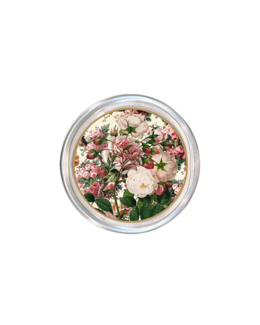 Pink and Green Flowers Bouquet Coaster