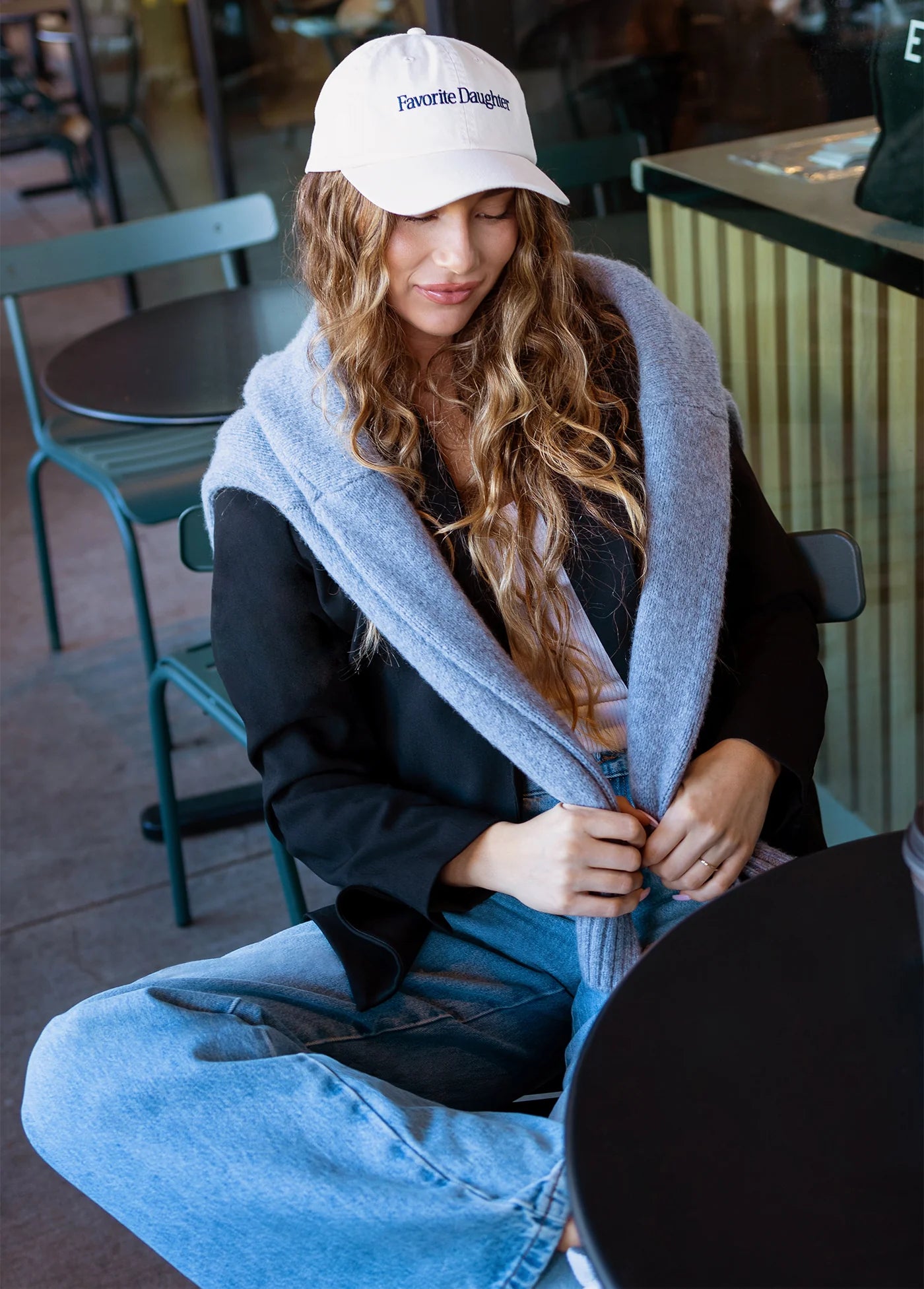 Classic Logo Baseball Hat - Ecru - Favorite Daughter