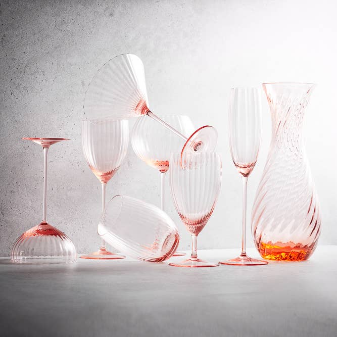 Quinn Rose White Wine Glasses, Set of 2