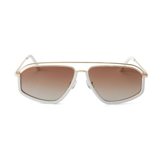 11.2 Classic Sunglasses - White/Brown - Eleventh Hour