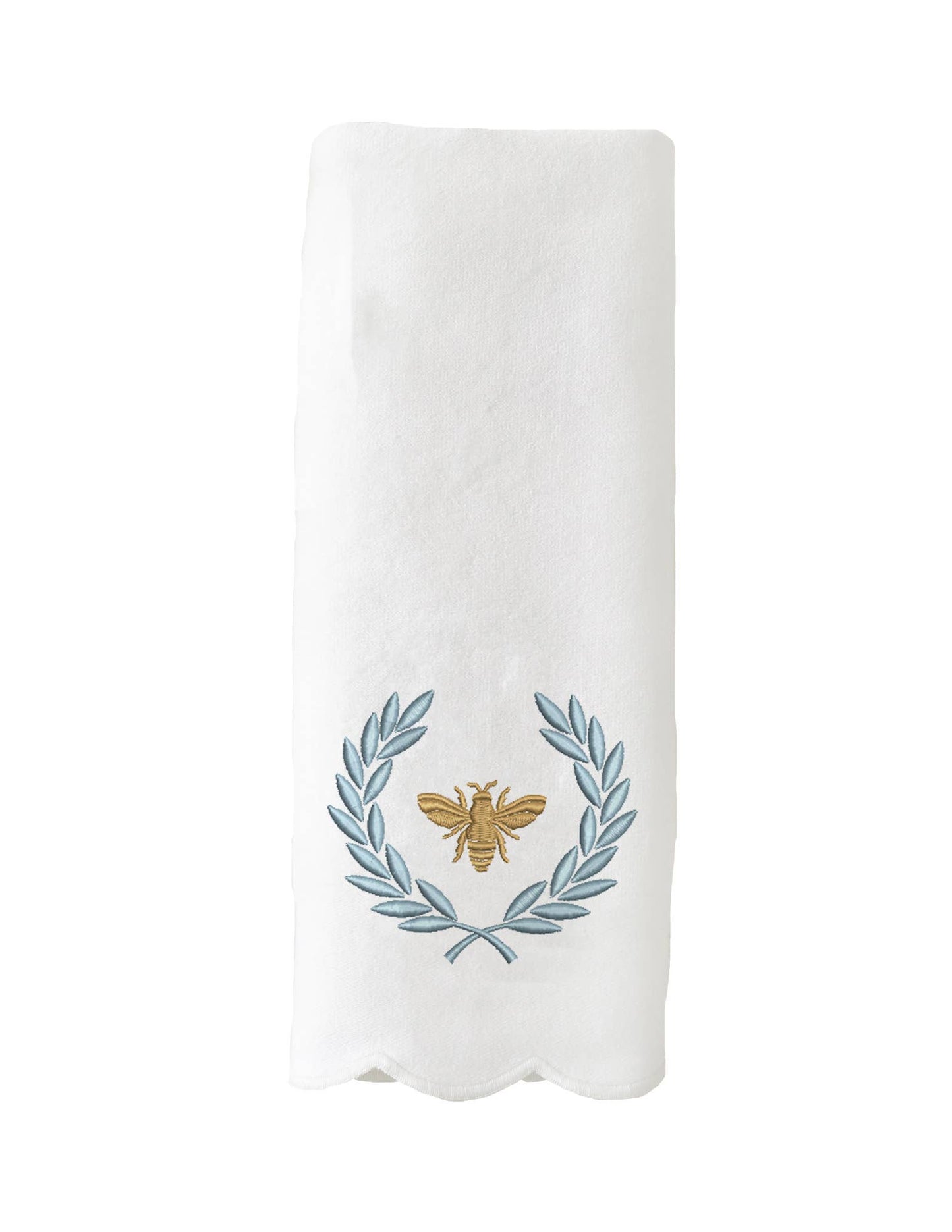 Scalloped Guest Towel - French Bee