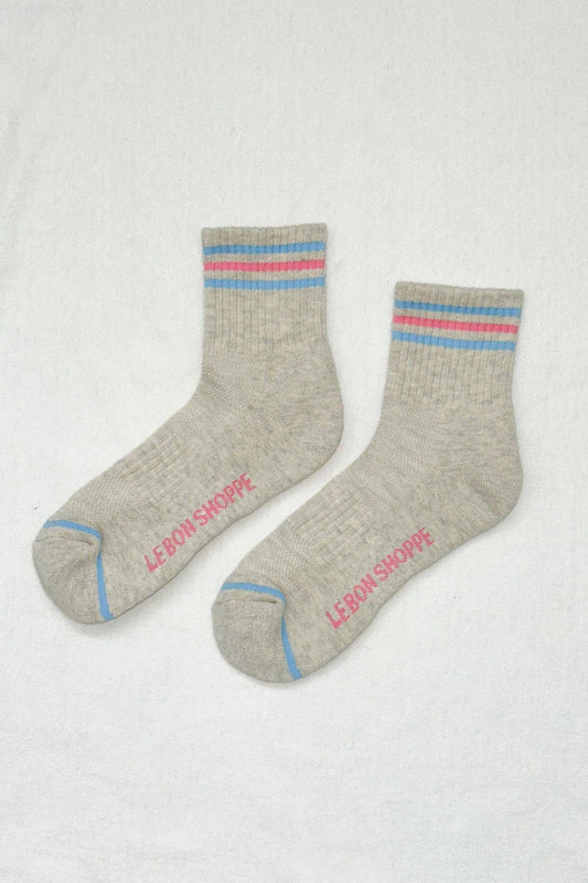 Girlfriend Socks - Grey, Blue, Pink