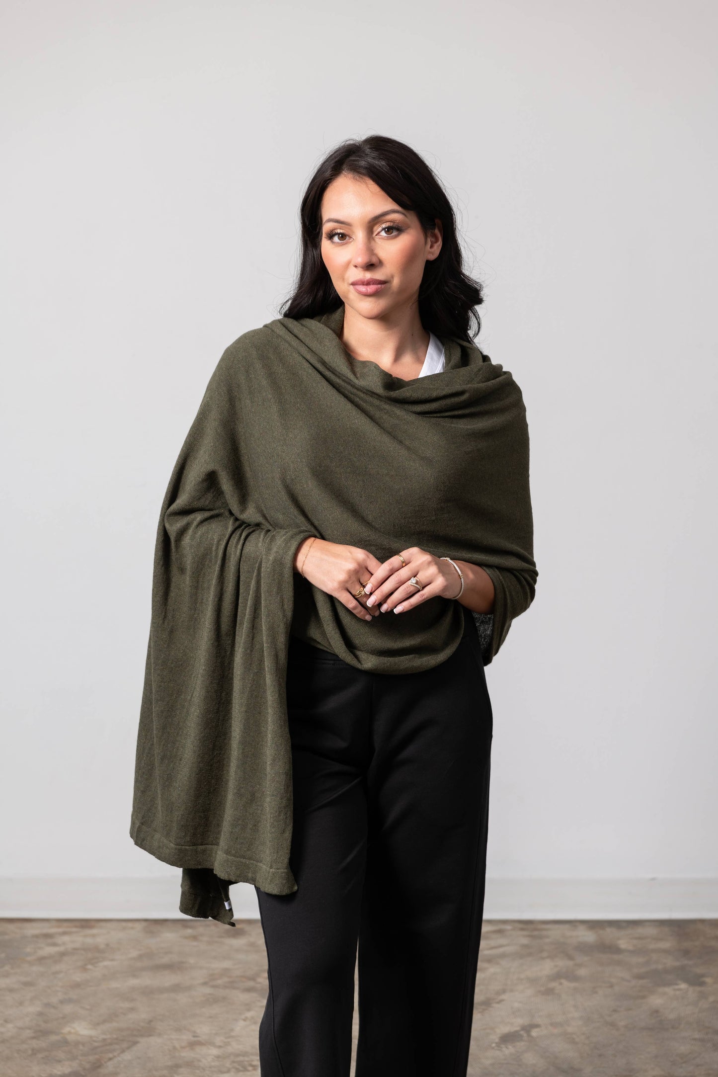 Dreamsoft Organic Cotton Travel Scarf - Olivewood