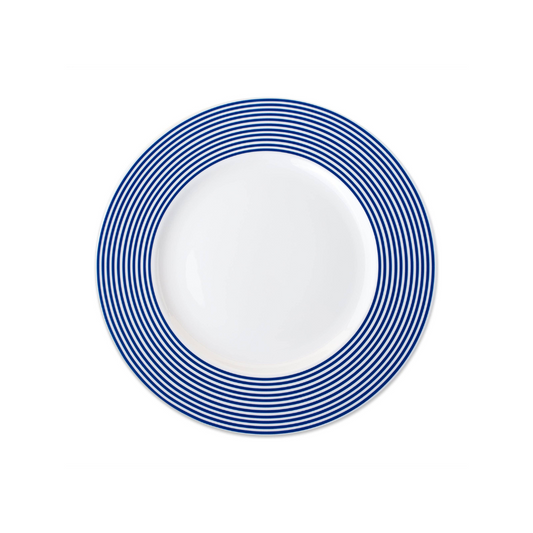 Newport Racing Stripe Rimmed Dinner Plate