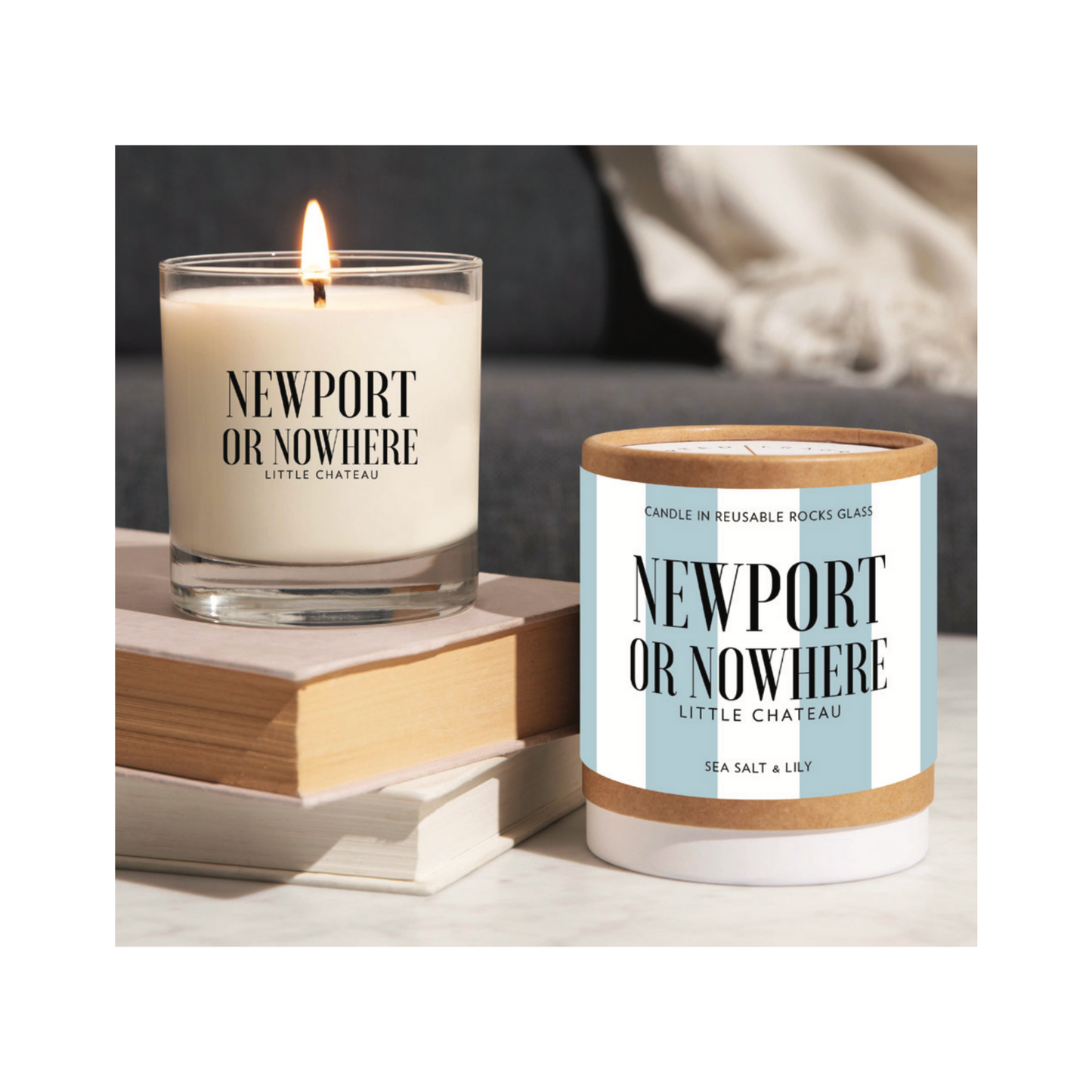 Newport or Nowhere Candle - Ocean + Driftwood - Scripted Fragrance