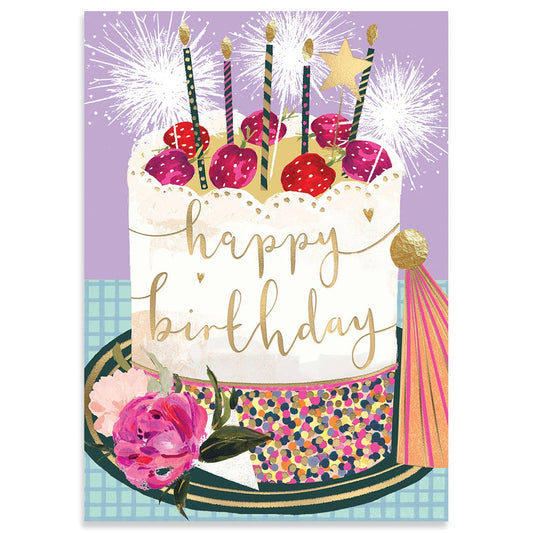 Strawberry Cake Birthday Card