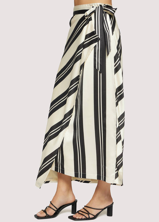Palermo Maxi Wrap Skirt - Cream/Black