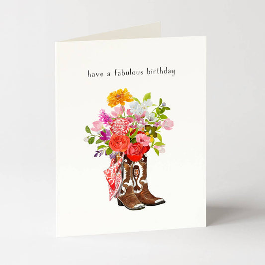 Birthday Bootquet - Birthday Greeting Card - Western