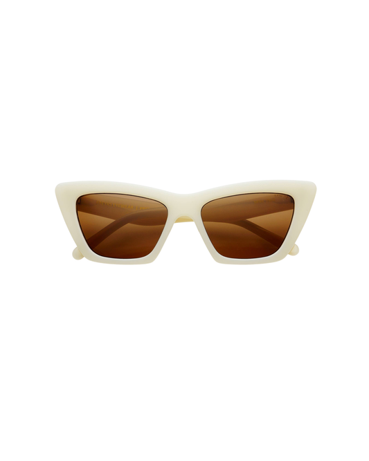 Siena Acetate Womens Cat Eye Sunglasses - Milky White - FREYRS