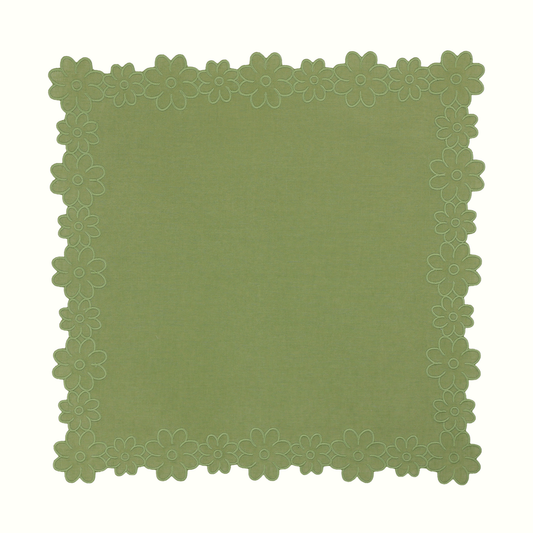 Border of Flowers Linen Napkins - Set of 4