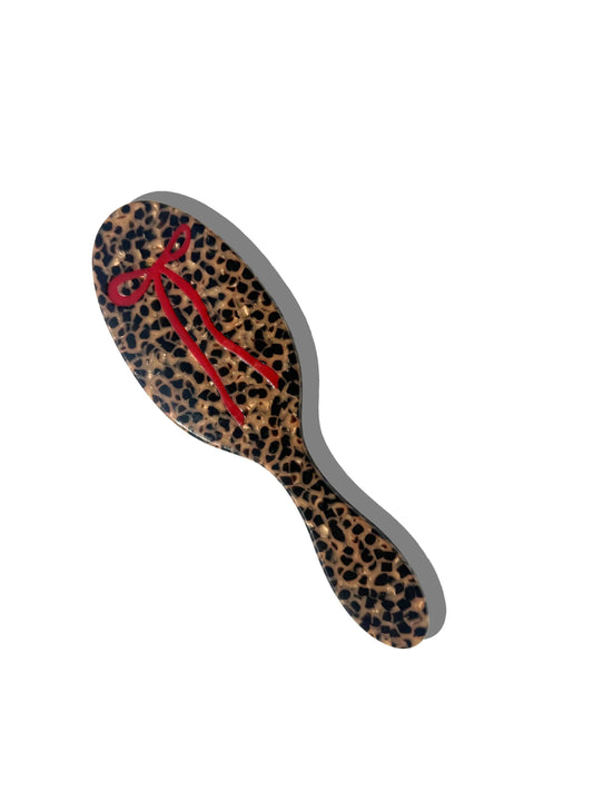 Leopard Bow Hair Brush