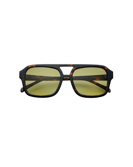 Havana Acetate Aviator Sunglasses - Dark Tortoise - FREYRS