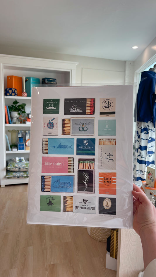Newport Matchbox Print with Salve - Coastal Ave Design
