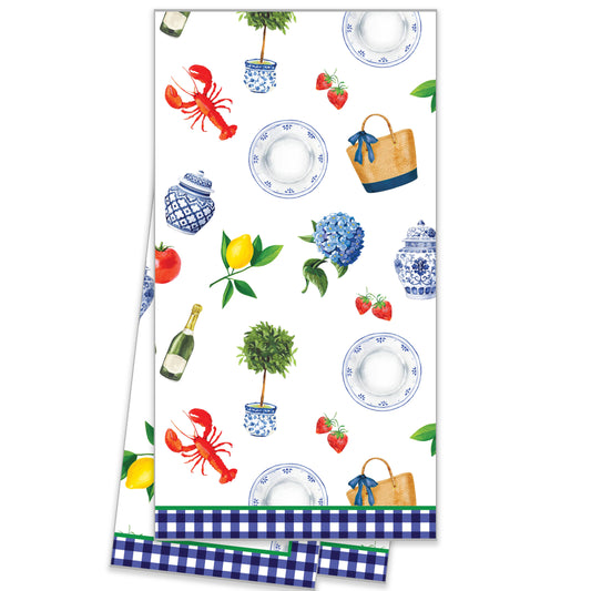 Cotton Tea Towel - New England Icons