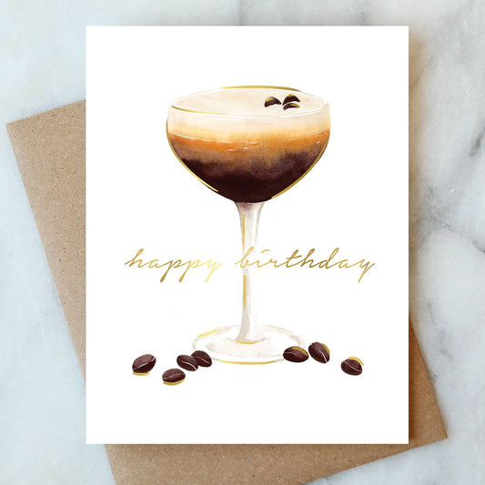 Espresso Martini Birthday Greeting Card - Abigail Jayne Design