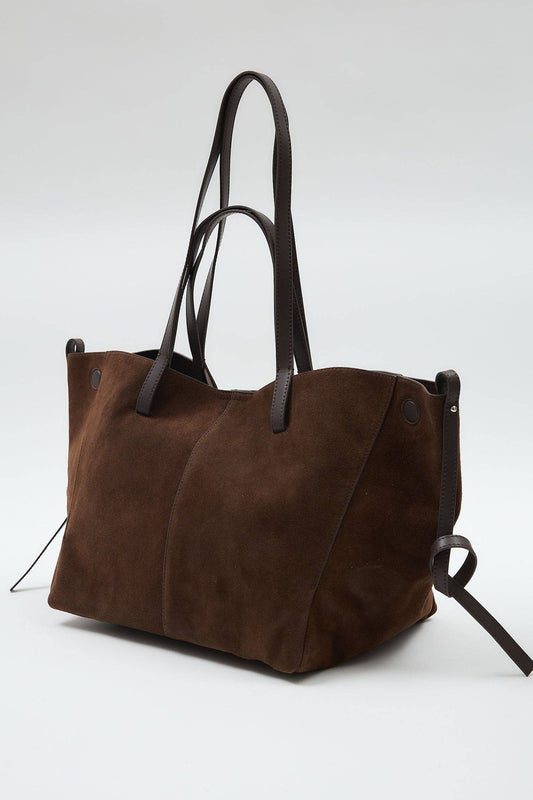 Montana Brown Suede Tote Bag