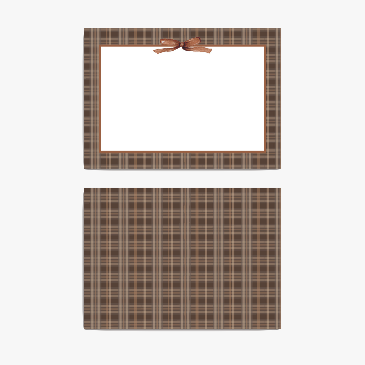 Brown Plaid Notelets