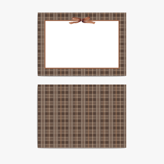 Brown Plaid Notelets