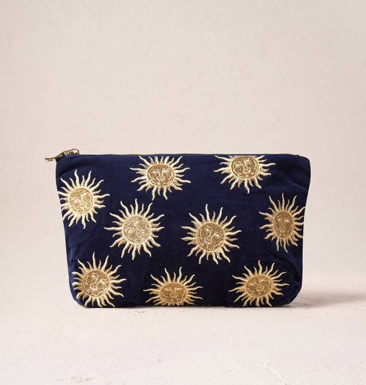 Sun Goddess Navy Everyday Pouch - Elizabeth Scarlett
