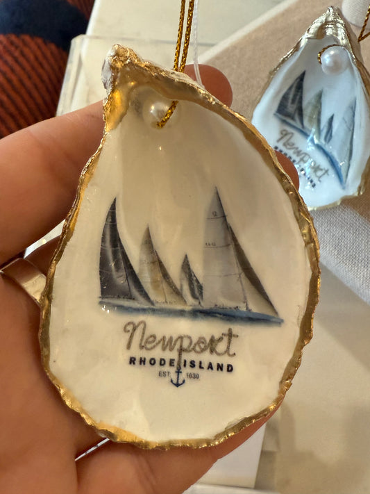 4 Sailboats Newport Oyster Ornament