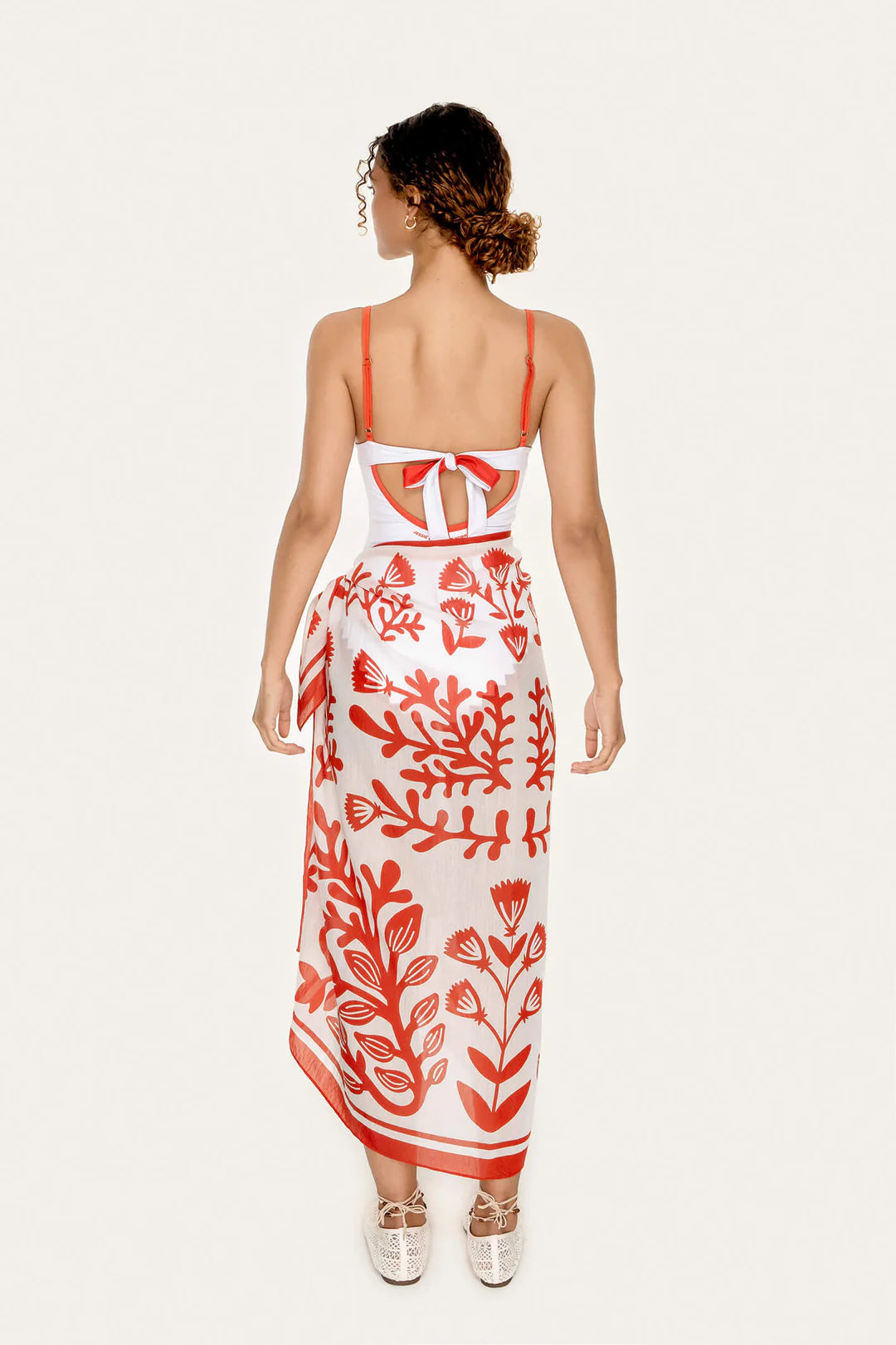 Beach Sarong Wrap - Red Coral