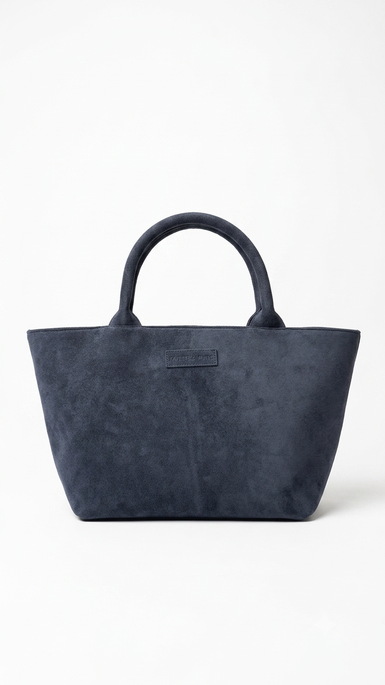 Suede Classic Tote Bag - Navy