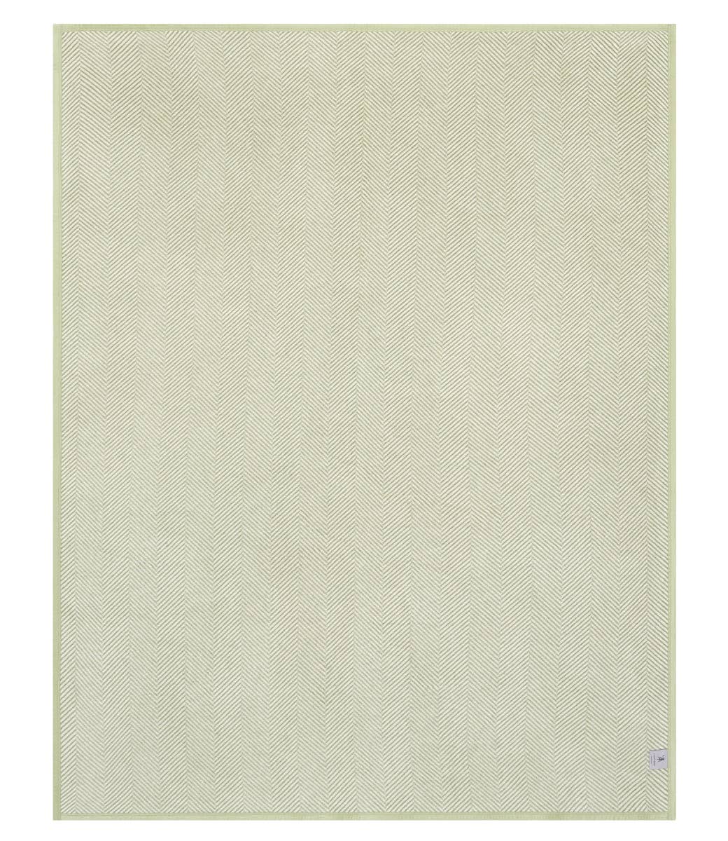 Harborview Herringbone Garden Green Blanket - Original