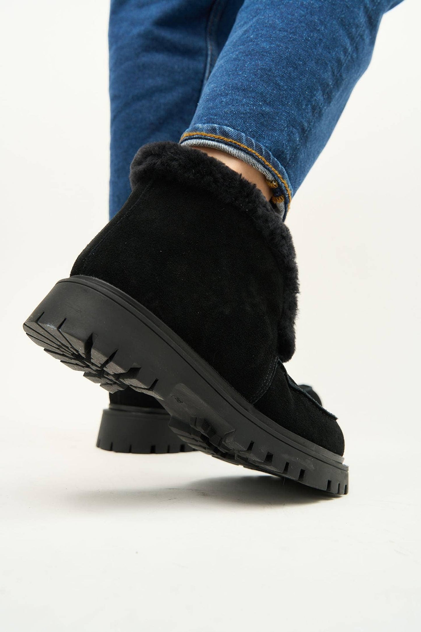 Vail Black Fur Boots