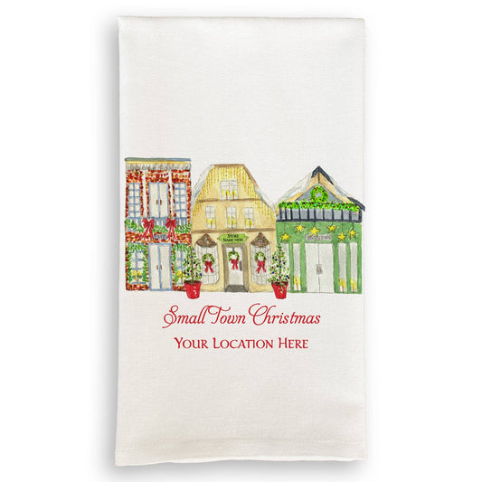 Small Town Christmas Newport Tea Towel