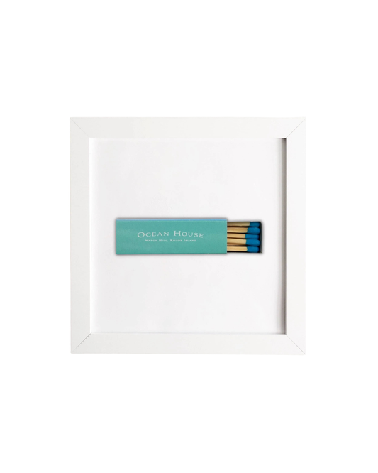 Ocean House Matchbox Print with White Frame
