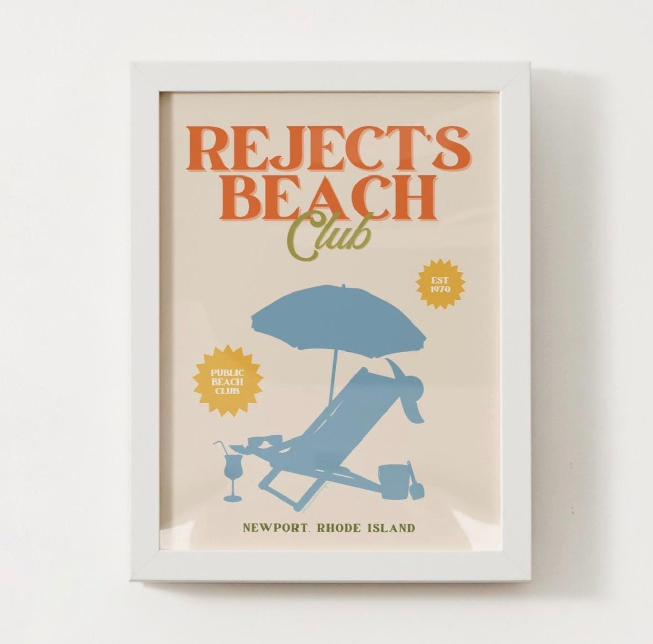 Reject’s Beach Art Print - Coastal Ave Design