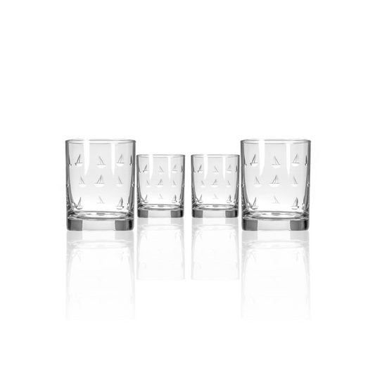 Sailing Double Old Fashioned Cocktail Glass 13oz - Set of 4