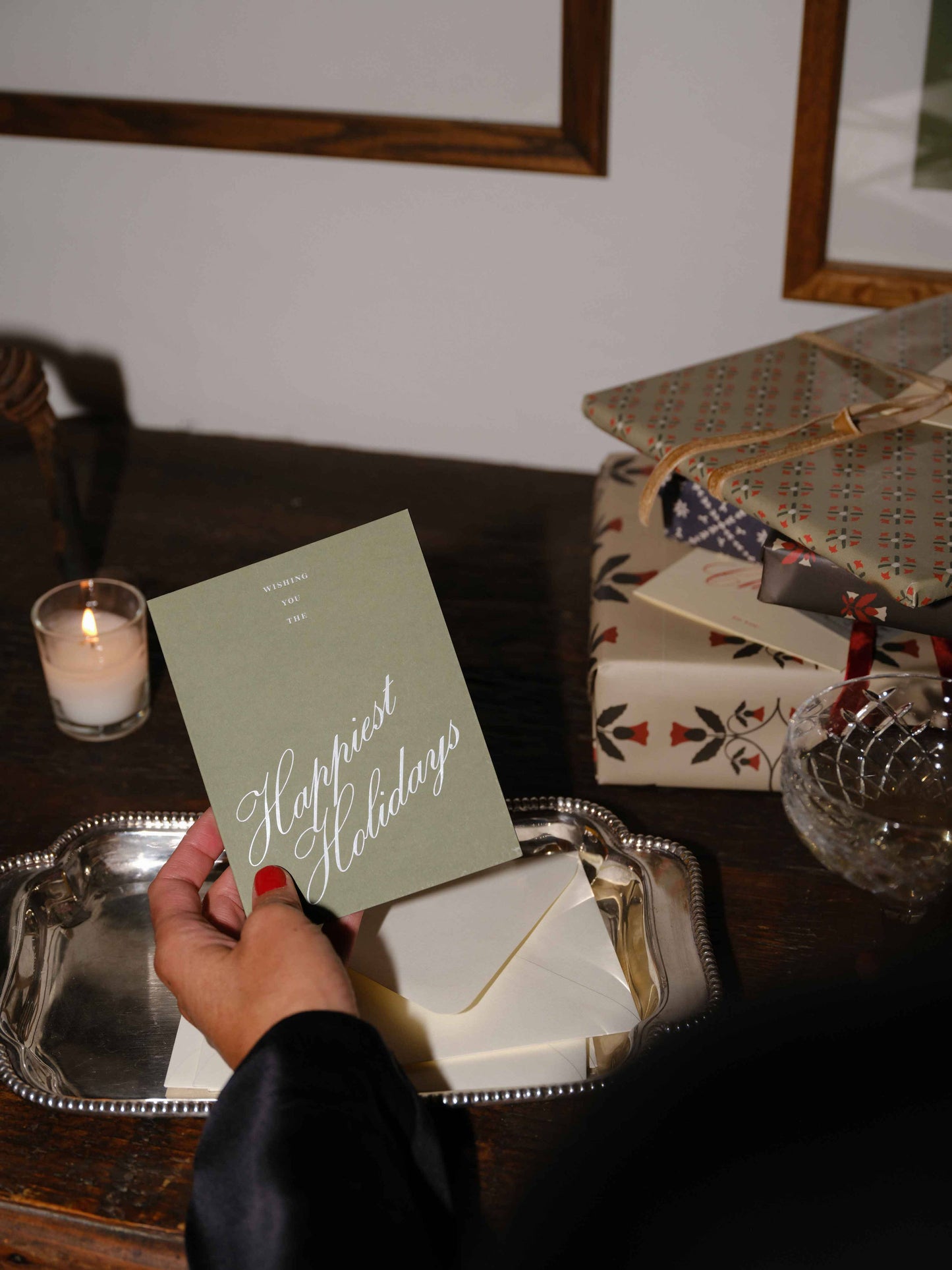 Happiest Holidays Greeting Card - Cream