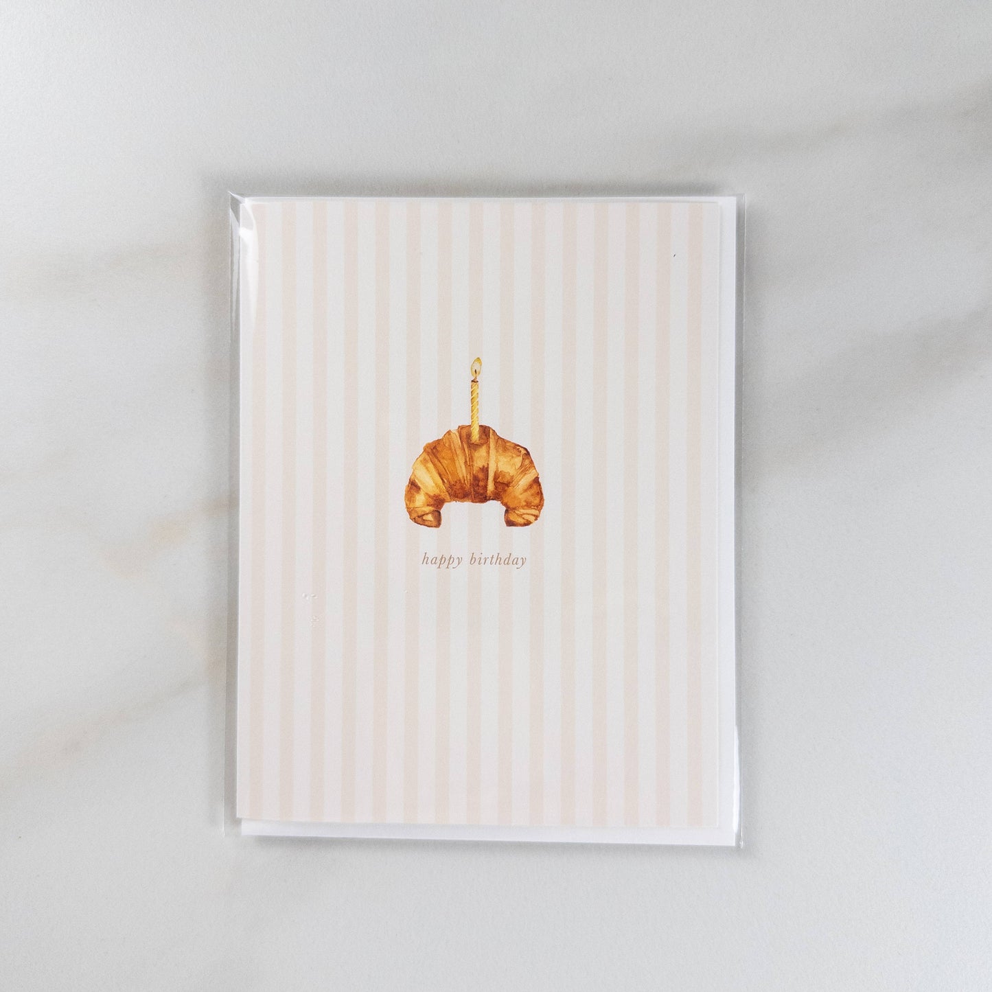 "Happy Birthday" Croissant Greeting Card