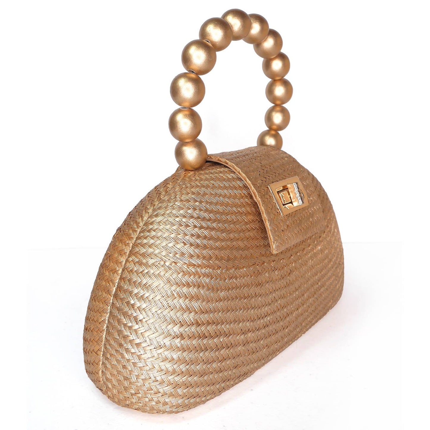 Semi Circle Gold Clutch