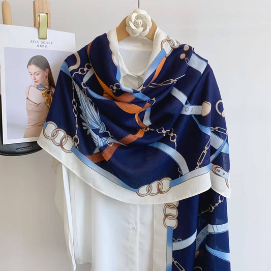 Equestrian Navy Scarf