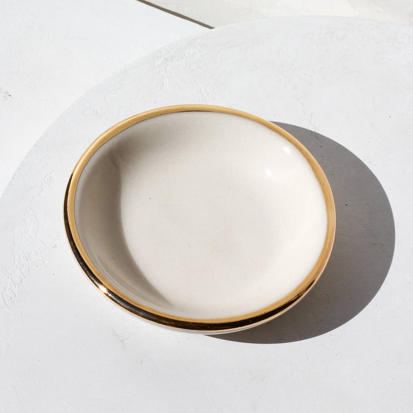 Ring Dish - Handmade Pottery with Gold
