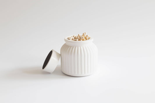 Apothecary Match Holder - White