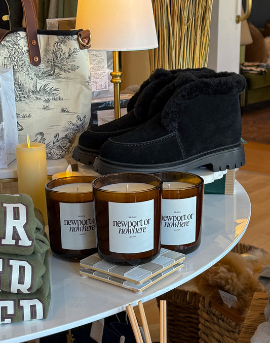 Newport or Nowhere Candle - Wood, Sage + Sea Salt - Little Chateau