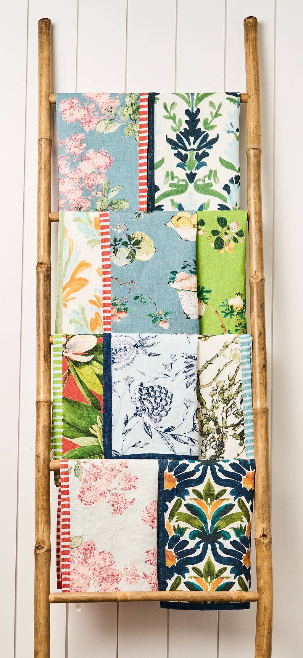 Linen Tea Towel - Hydrangea Sky