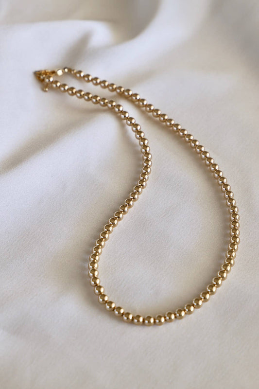 Gold Filled 5mm Beaded Necklace - Katie Waltman