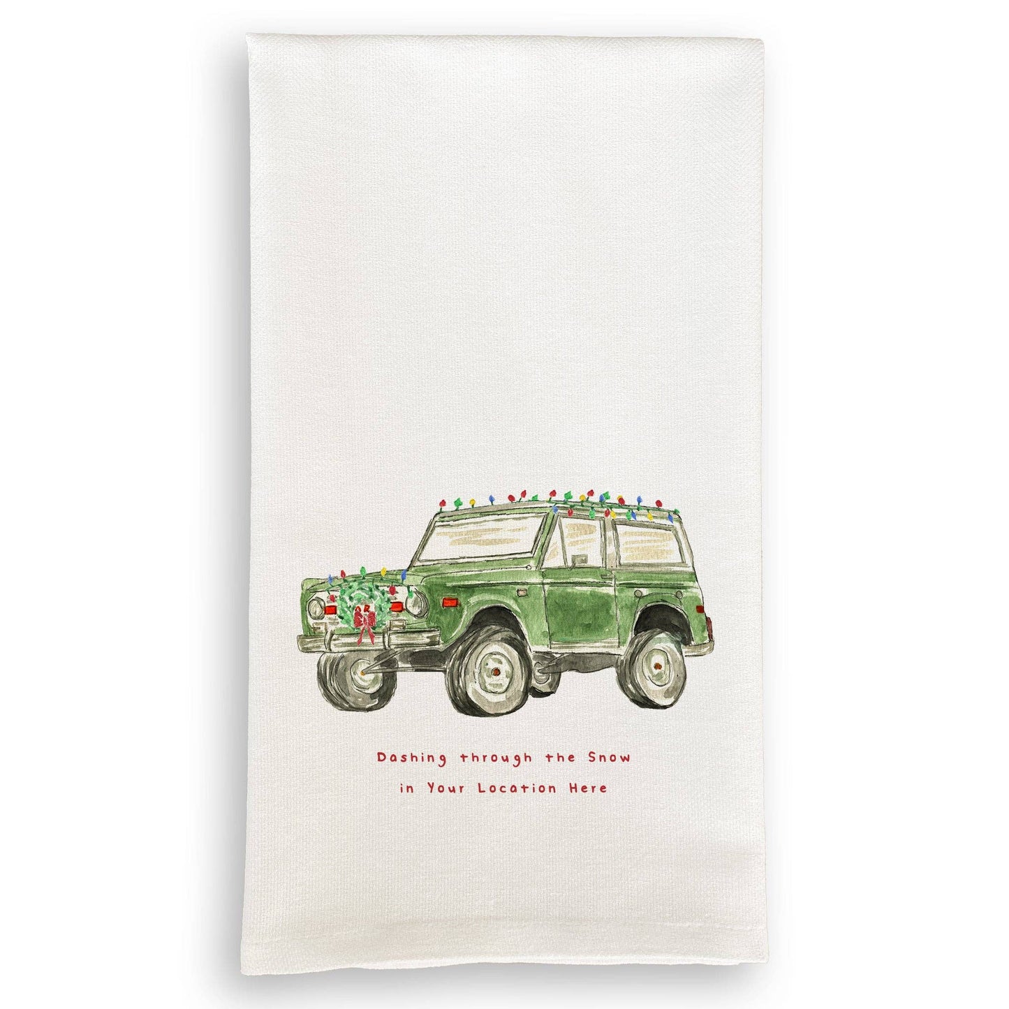 Christmas Bronco Newport Tea Towel
