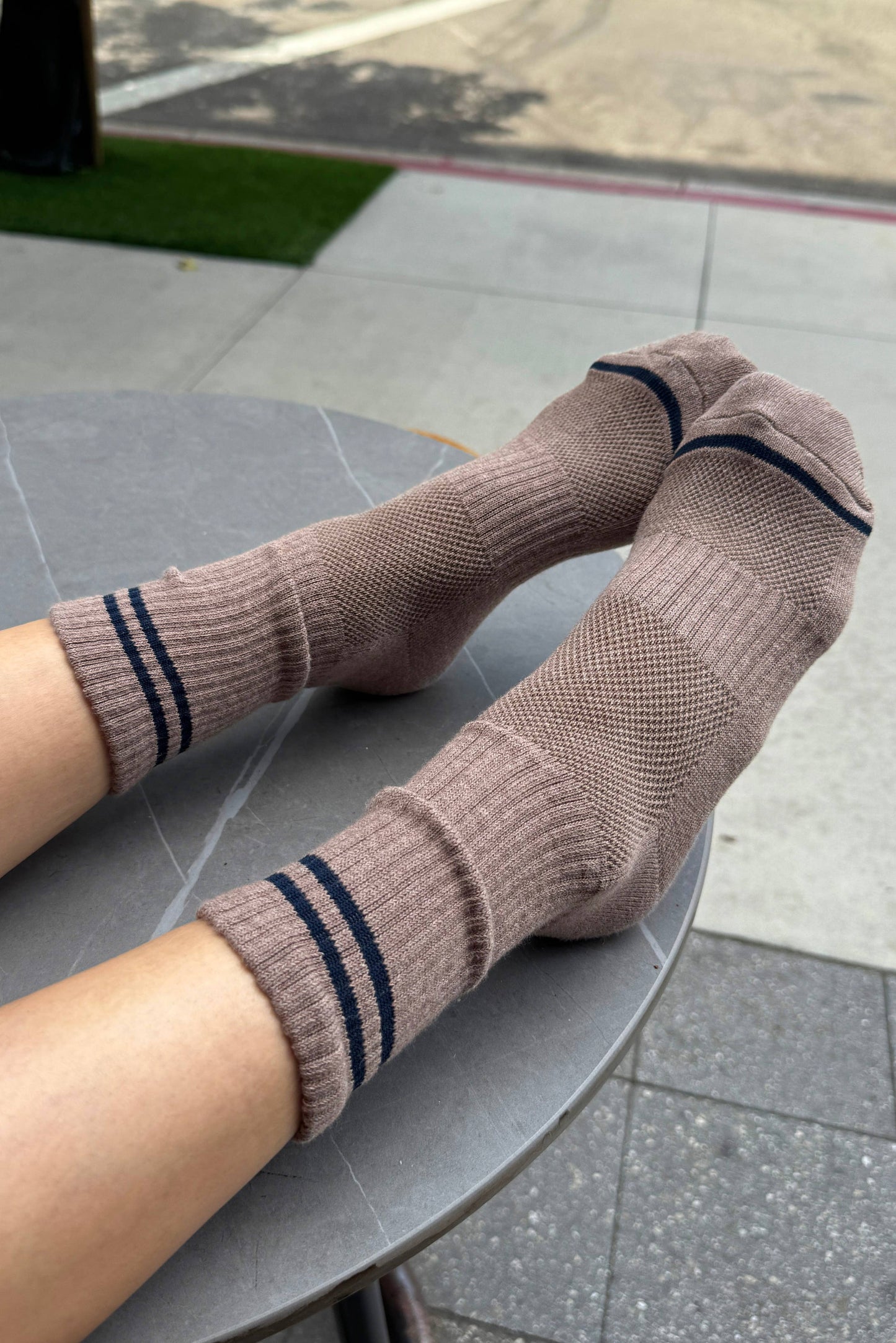 Boyfriend Socks - Light Grey