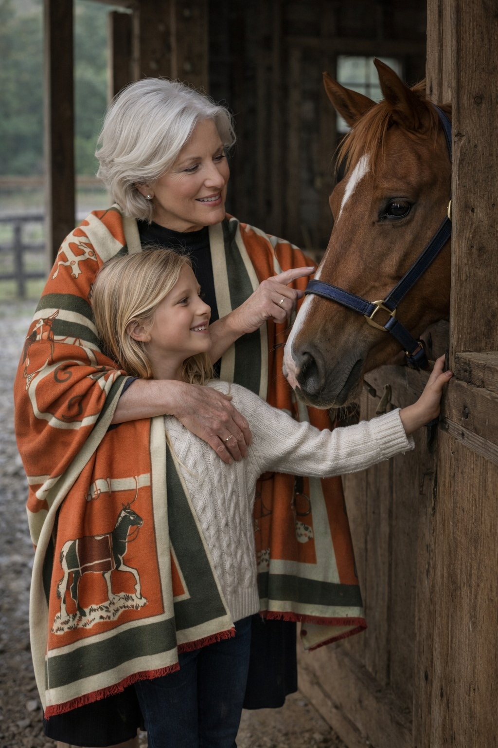 Equestrian Orange Reversible Wrap